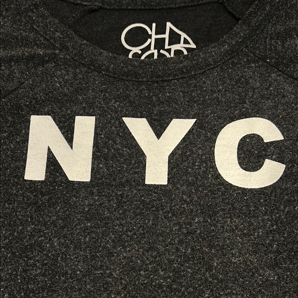 Chaser NYC Dark Charcoal Gray Long Sleeve Tee - Picture 2 of 4